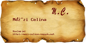 Mázi Celina névjegykártya